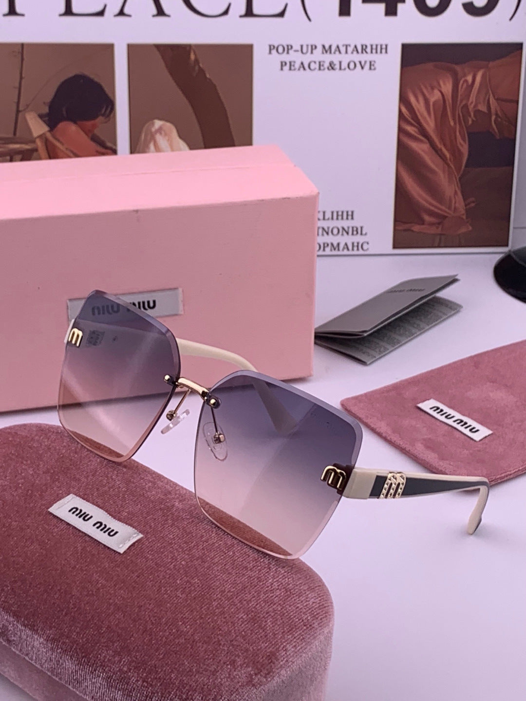 Miu Miu M7550 Fashion Red Lens Sunglasses for Men & Women - 432683 - detail image 2