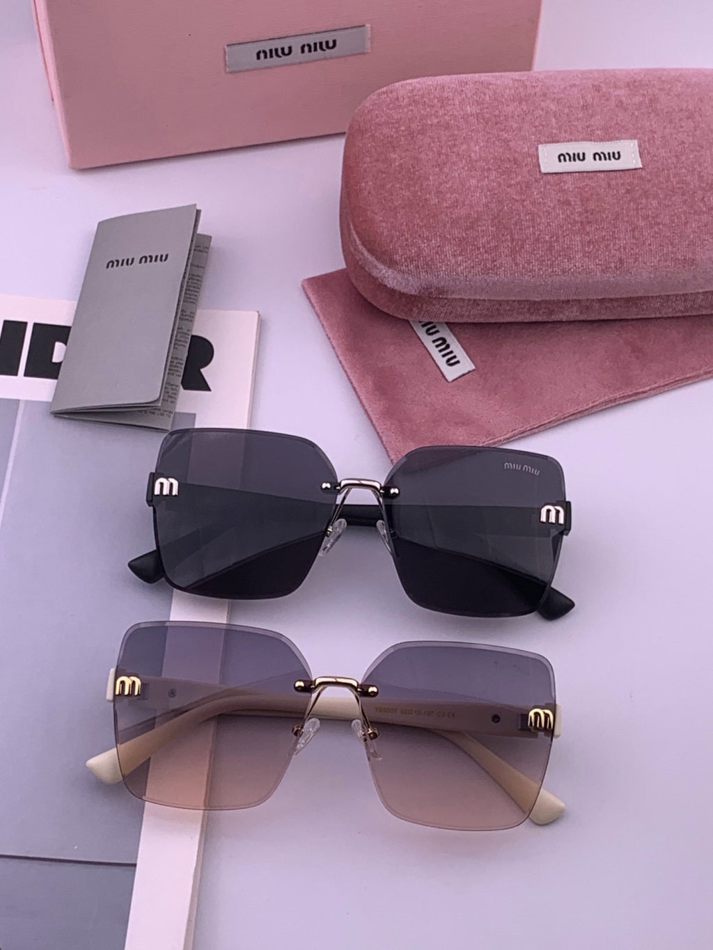 Miu Miu M7550 Fashion Brown Lens Sunglasses for Men & Women - 432684 - detail image 8
