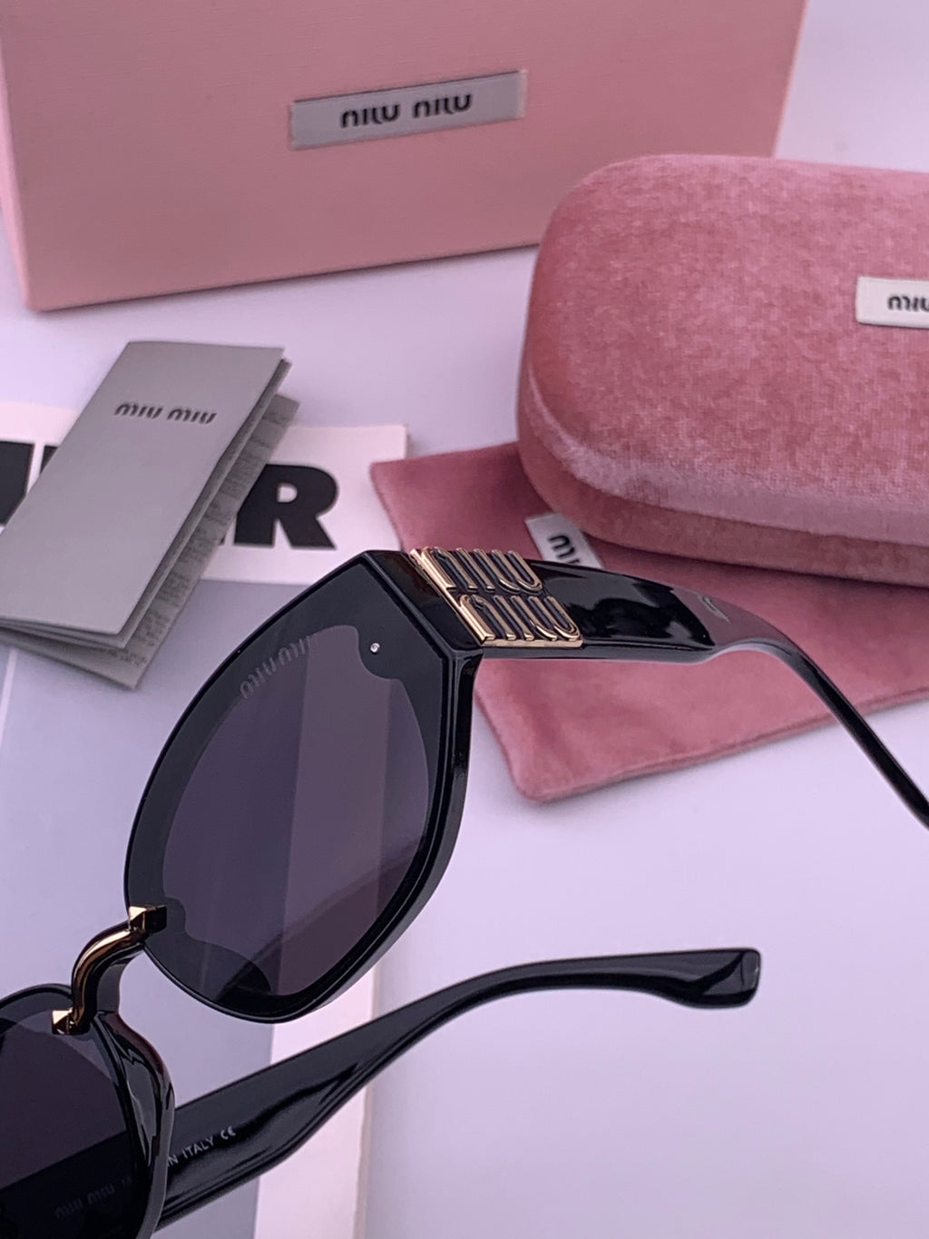 Miu Miu M7350 Fashion Black Lens Sunglasses for Men & Women - 432686 - detail image 3