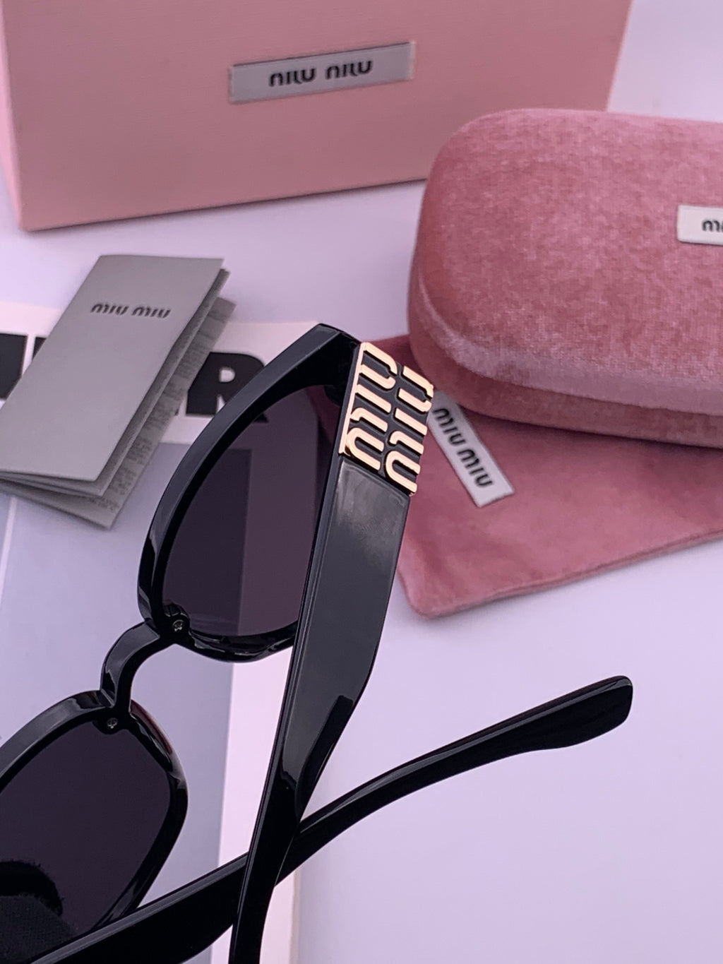 Miu Miu M7350 Fashion Black Lens Sunglasses for Men & Women - 432686 - detail image 5