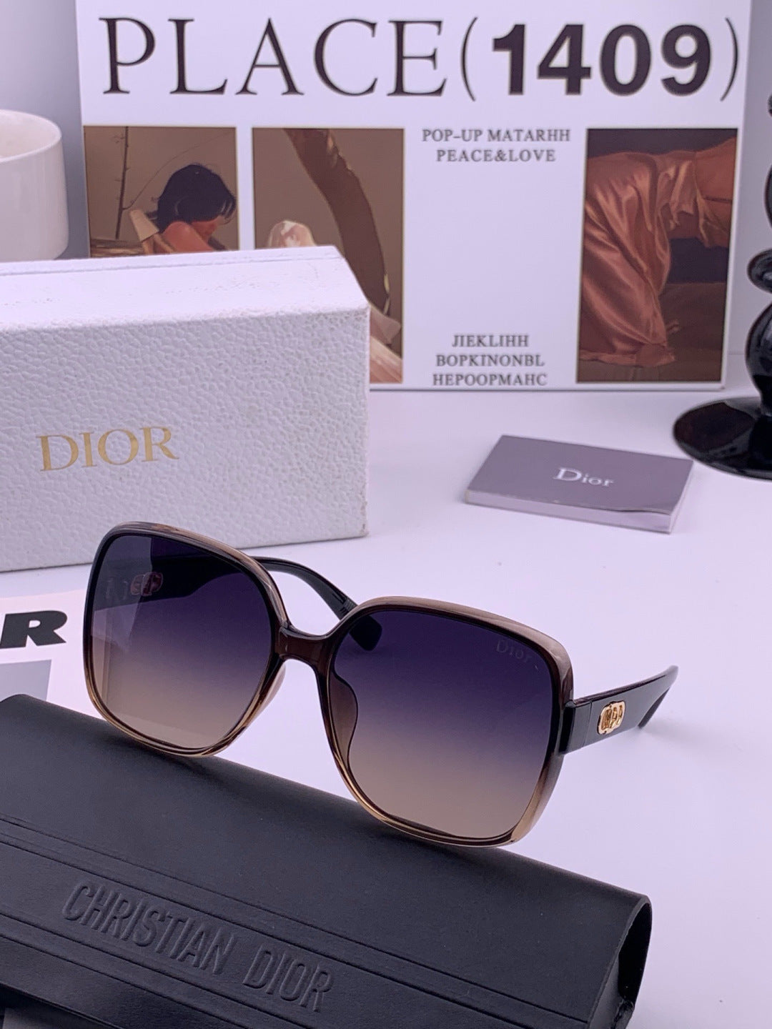Dior D3510 Polarized Fashion Black Lens Sunglasses for Men & Women - 431836 - detail image 3