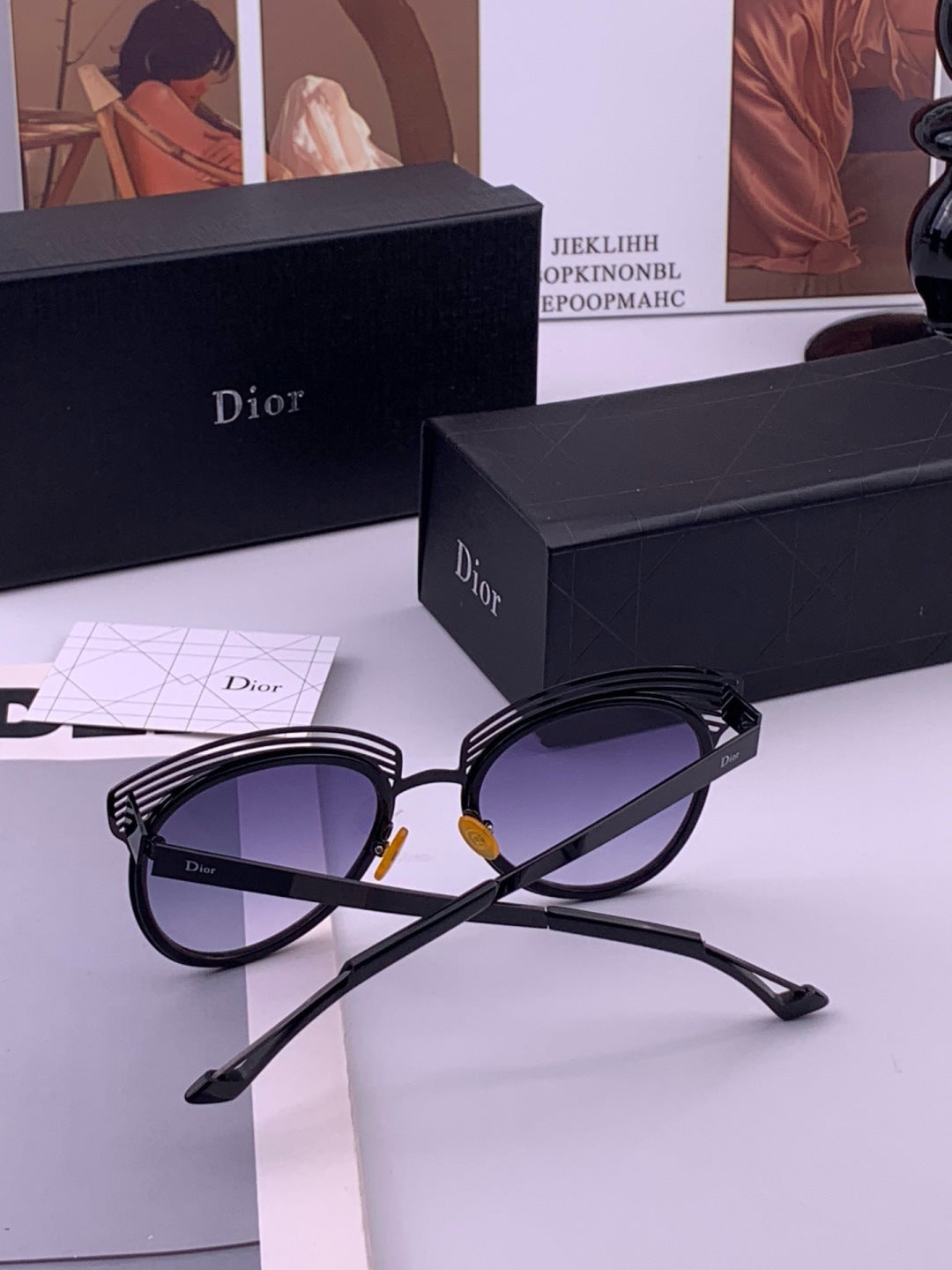 Dior CD11 Round Orange Lens Sunglasses for Women - detail image 5