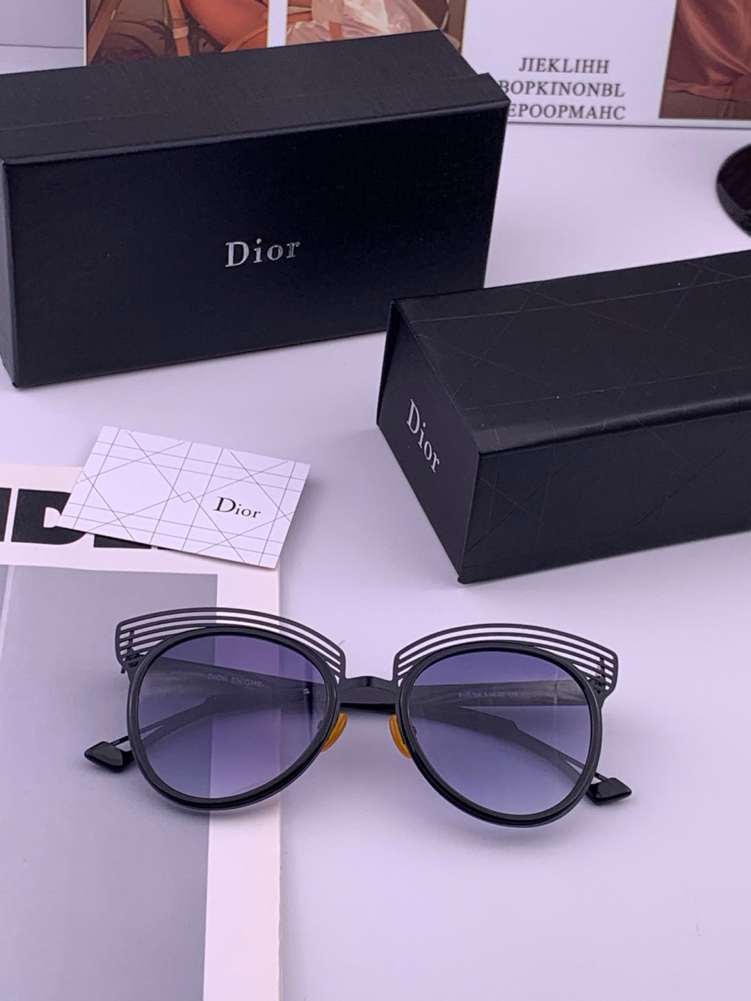 Dior CD11 Round Orange Lens Sunglasses for Women - detail image 6