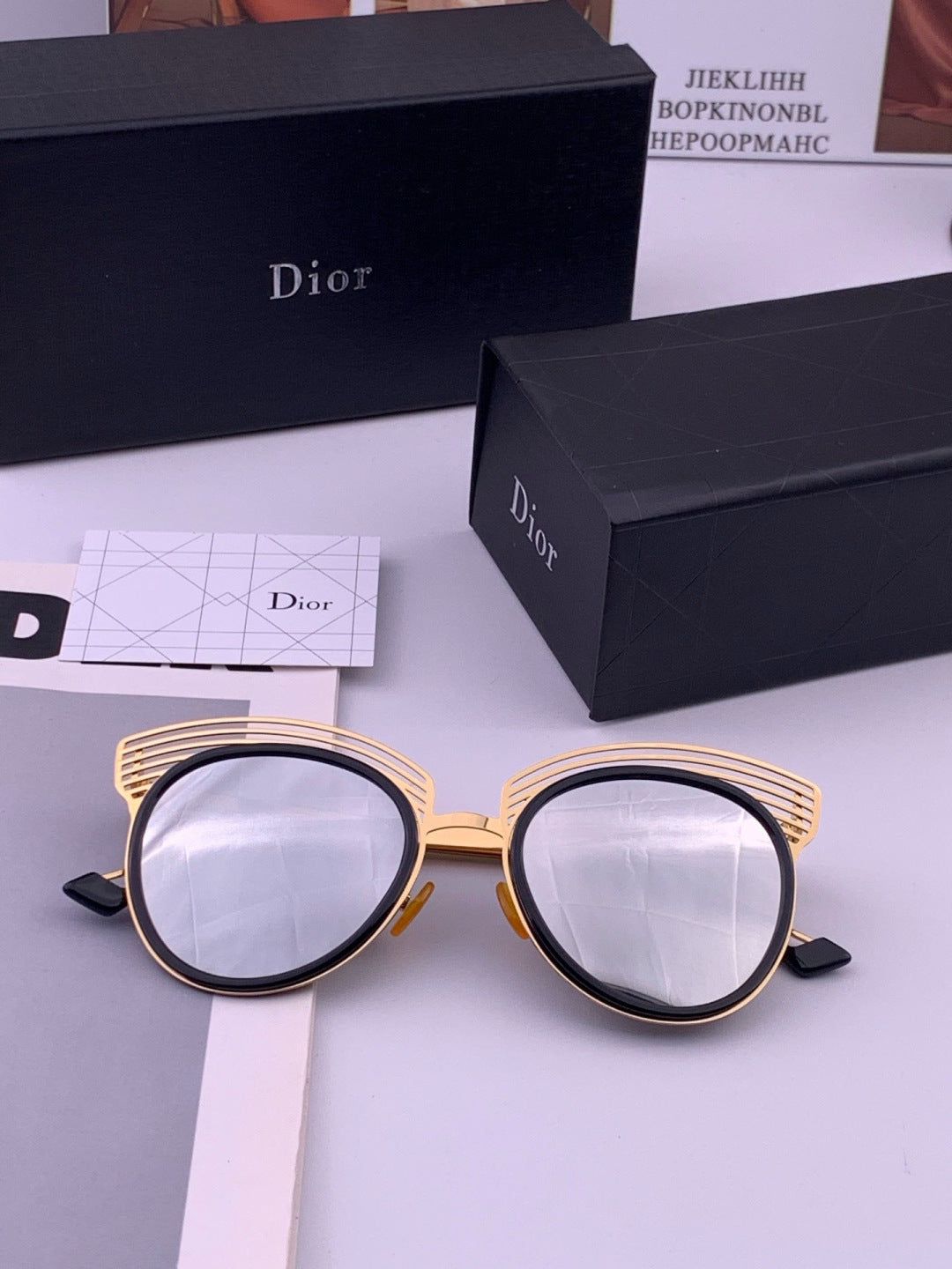 Dior CD11 Round Black Lens Sunglasses for Women - detail image 4