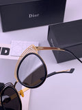 Dior CD11 Round Black Lens Sunglasses for Women