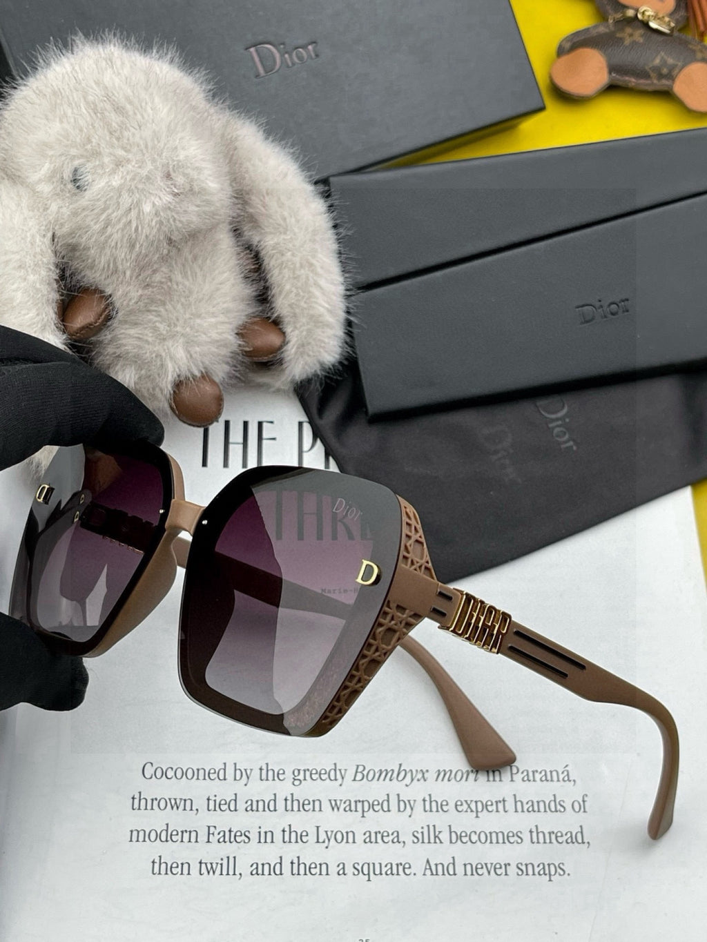 Dior CD3290 Polarized Square Black Lens Sunglasses for Women - 431868 - detail image 4