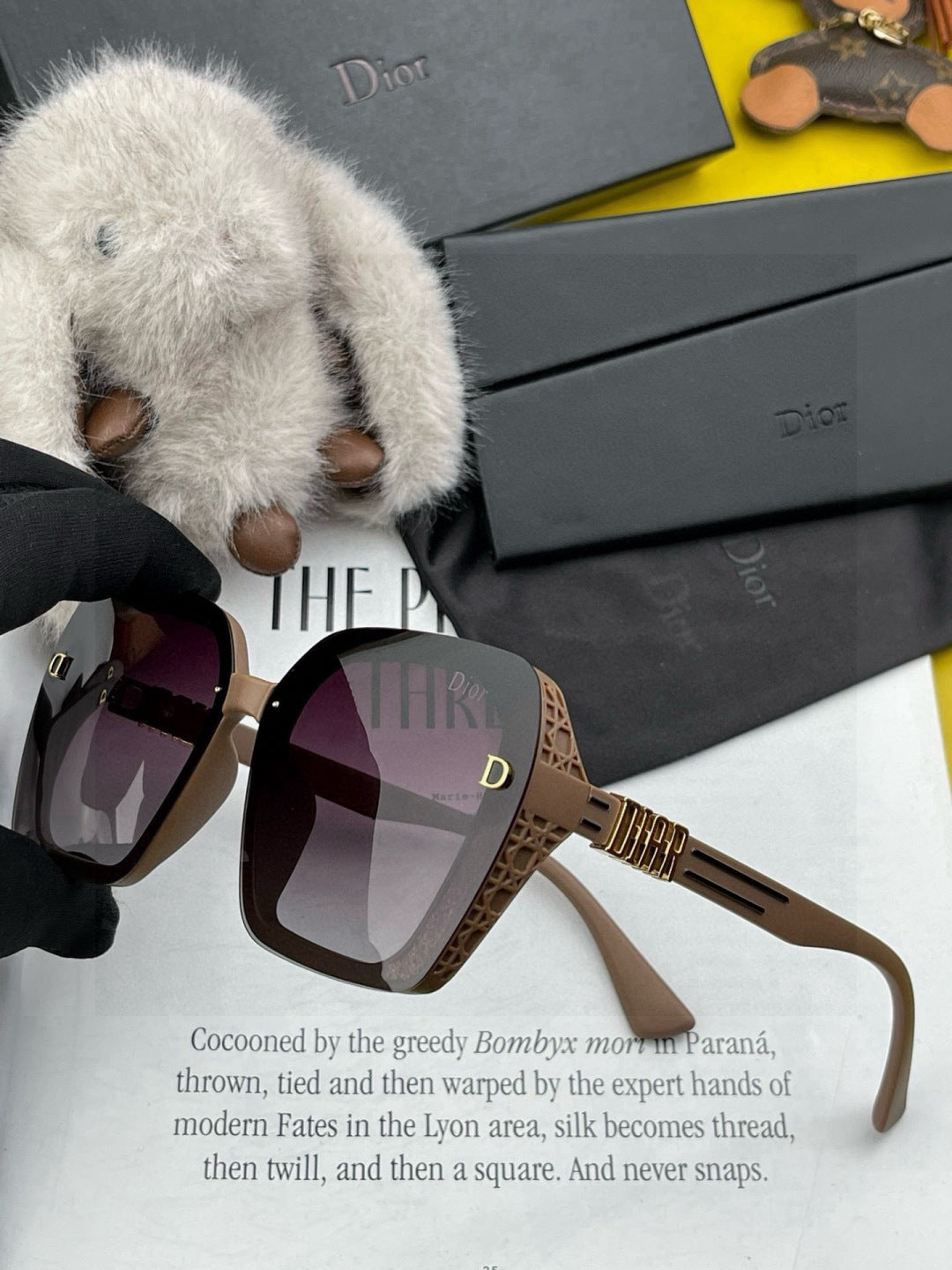 Dior CD3290 Polarized Square Black Lens Sunglasses for Women - 431868 - detail image 4