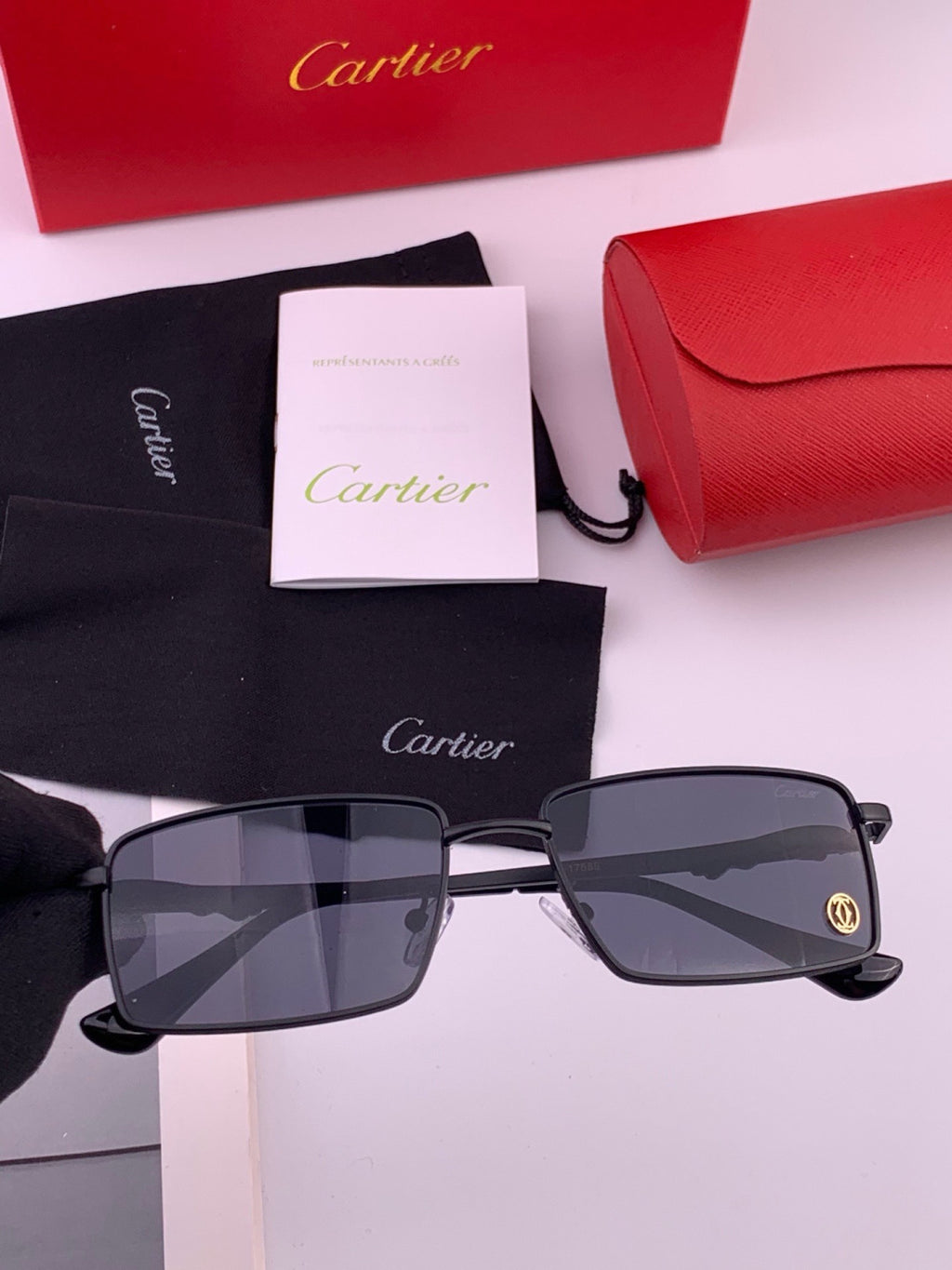 Cartier K51758 Fashion Black Lens Sunglasses for Men & Women - 432212 - detail image 3