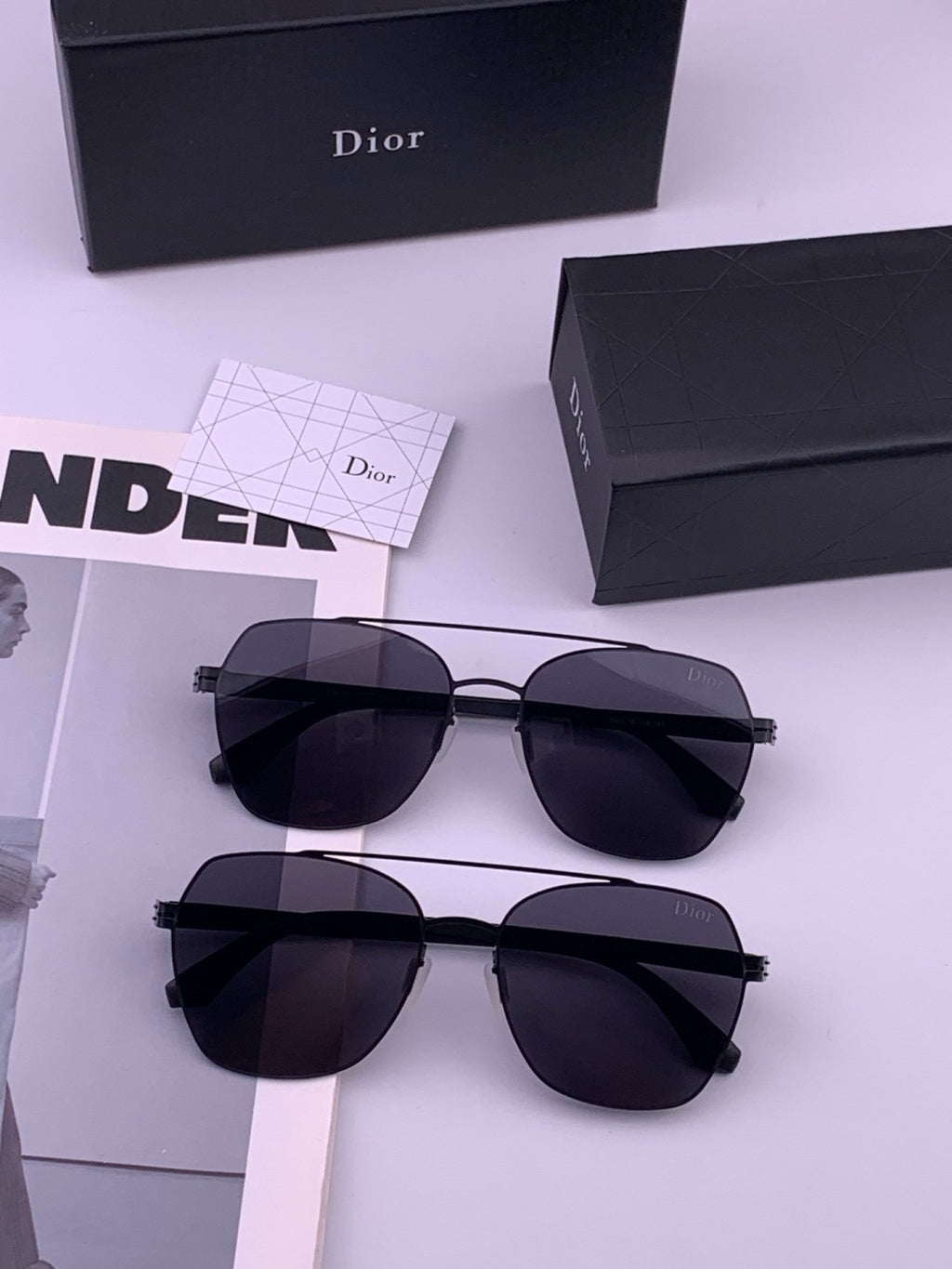 Dior Oversized Orange Lens Sunglasses for Men & Women - 431865 - detail image 6