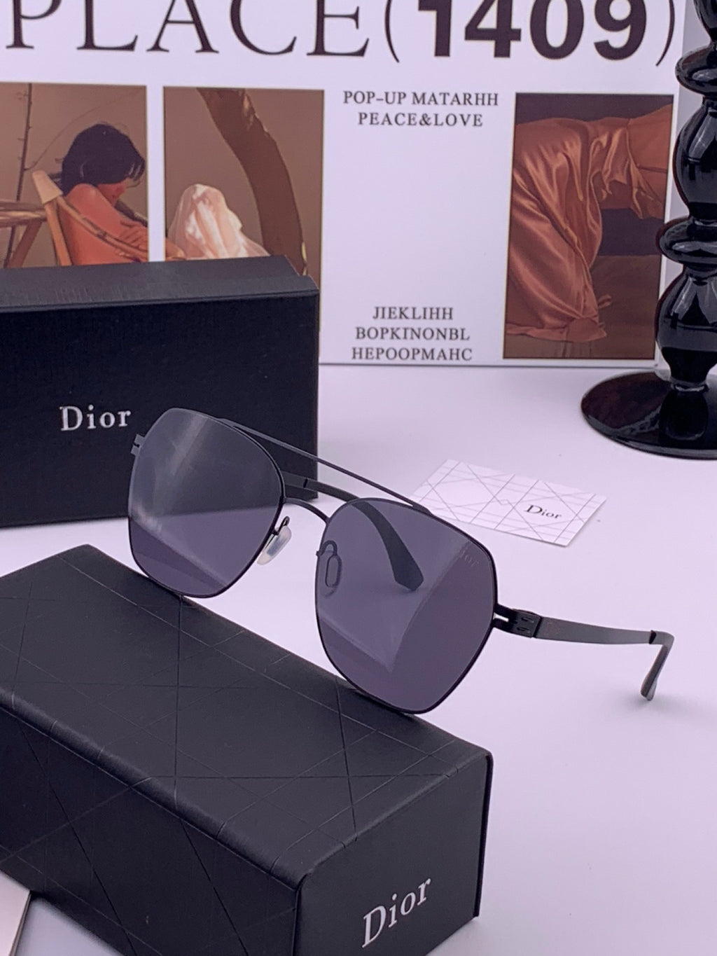 Dior Oversized Orange Lens Sunglasses for Men & Women - 431865