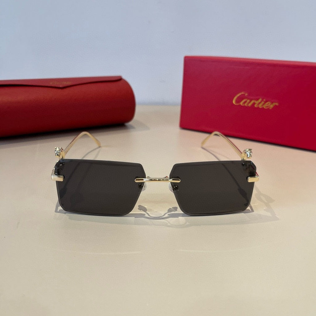 Cartier Lightweight Metal Rimless Silver Lens Sunglasses for Men & Wo - 465773 - detail image 2