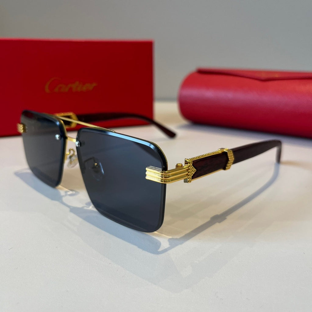 Cartier Lightweight Metal Rimless Silver Lens Sunglasses for Men & Wo - 432201 - detail image 3