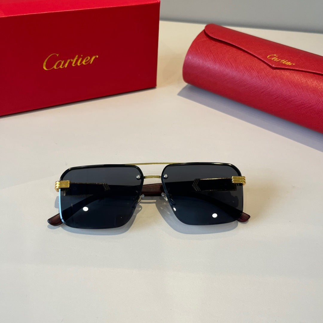 Cartier Lightweight Metal Rimless Silver Lens Sunglasses for Men & Wo - 432201 - detail image 7