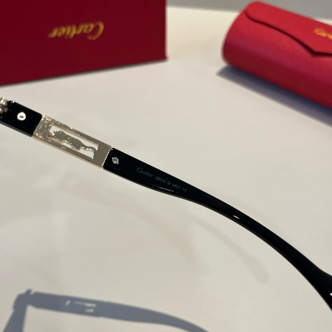 Cartier Lightweight Metal Rimless Black Lens Sunglasses for Men & Wom - 465762 - detail image 9