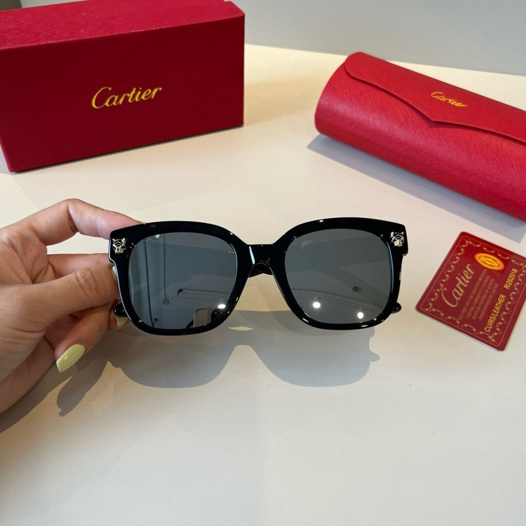 Cartier Lightweight Metal Rimless Black Lens Sunglasses for Men & Wom - 465763 - detail image 5