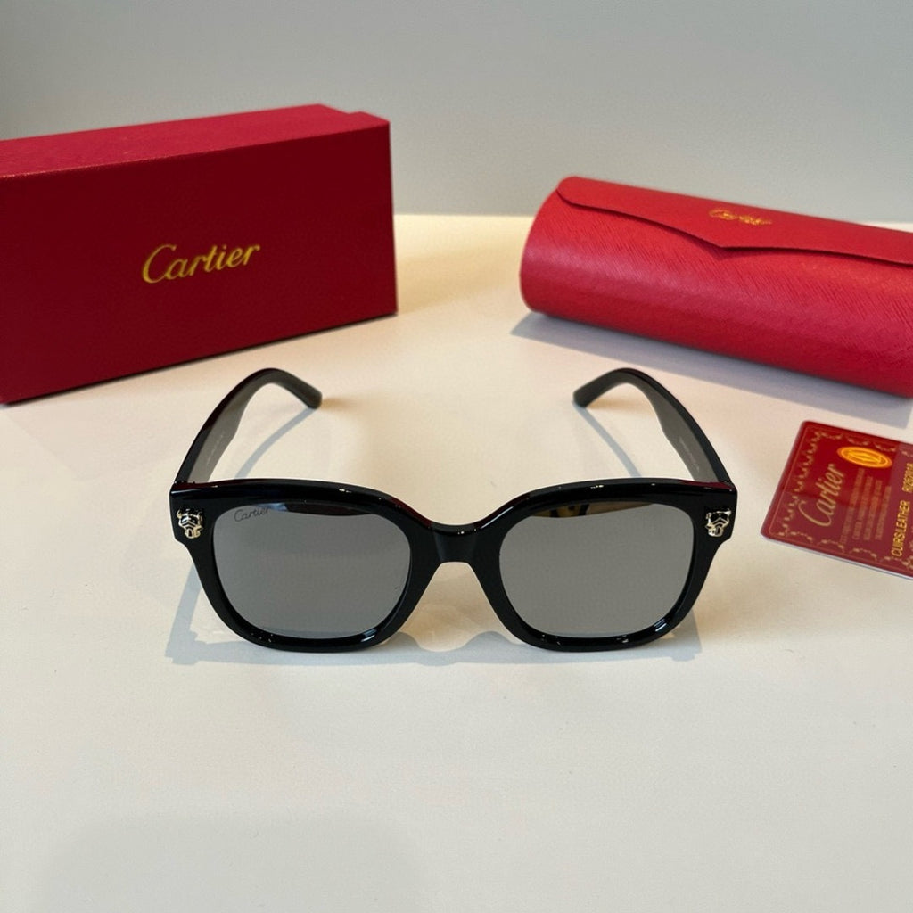 Cartier Lightweight Metal Rimless Black Lens Sunglasses for Men & Wom - 432205 - detail image 2