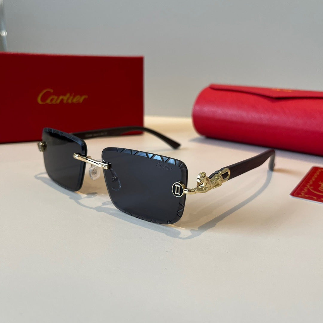 Cartier Lightweight Metal Rimless Silver Lens Sunglasses for Men & Wo - 465764 - detail image 3