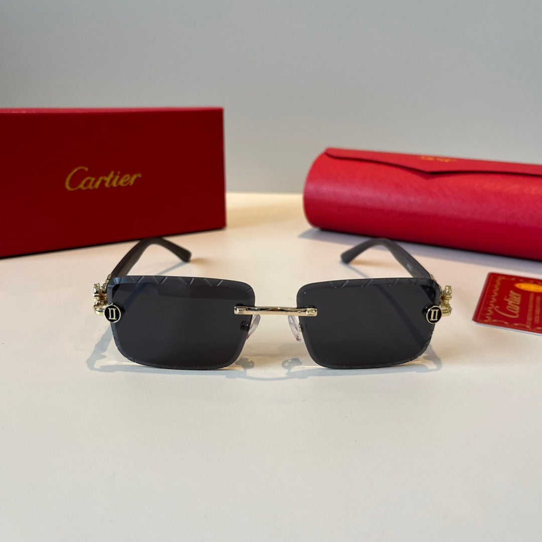 Cartier Lightweight Metal Rimless Silver Lens Sunglasses for Men & Wo - 432206 - detail image 2