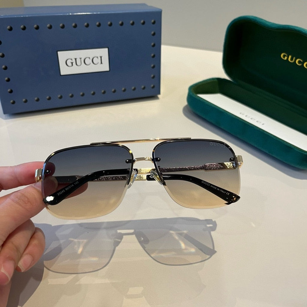 Gucci Metal Aviator Brown Lens Sunglasses for Men & Women - 464965 - detail image 4