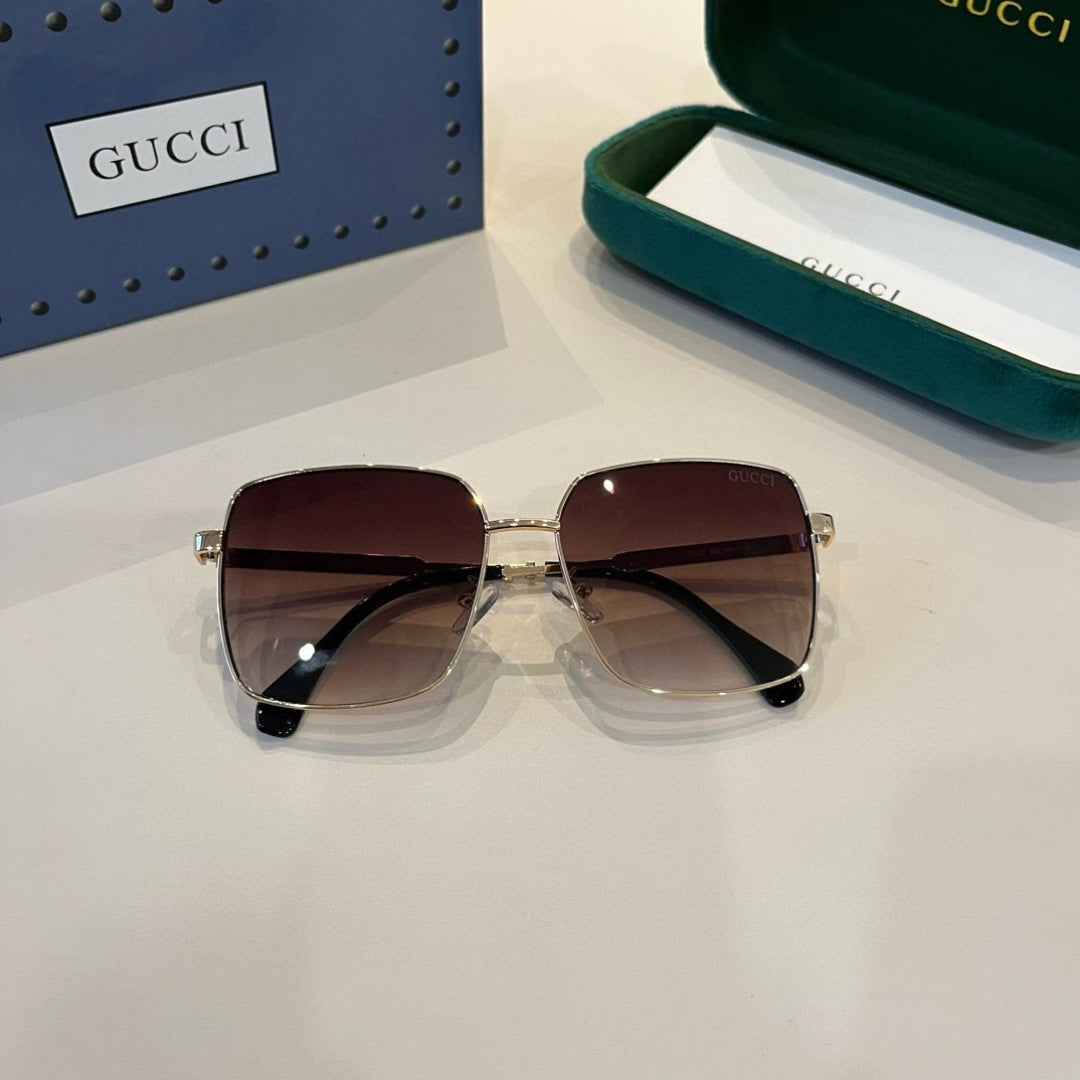 Gucci Metal Aviator Brown Lens Sunglasses for Men & Women - 464971 - detail image 4