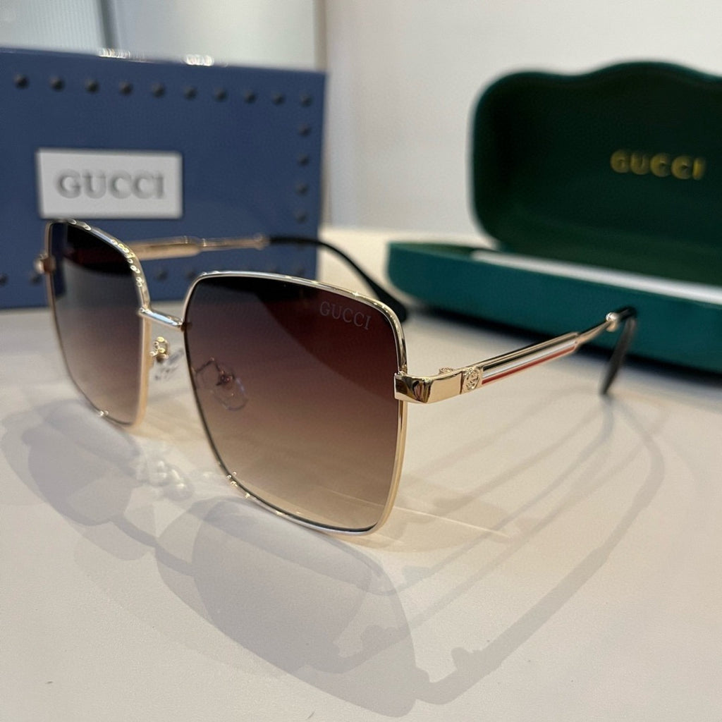 Gucci Metal Aviator Brown Lens Sunglasses for Men & Women - 464971 - detail image 3