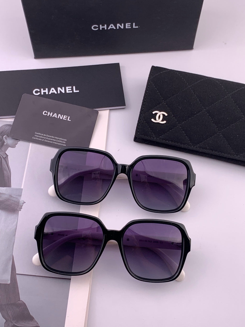Chanel CH9250 Polarized Square Brown Lens Sunglasses for Women - detail image 6