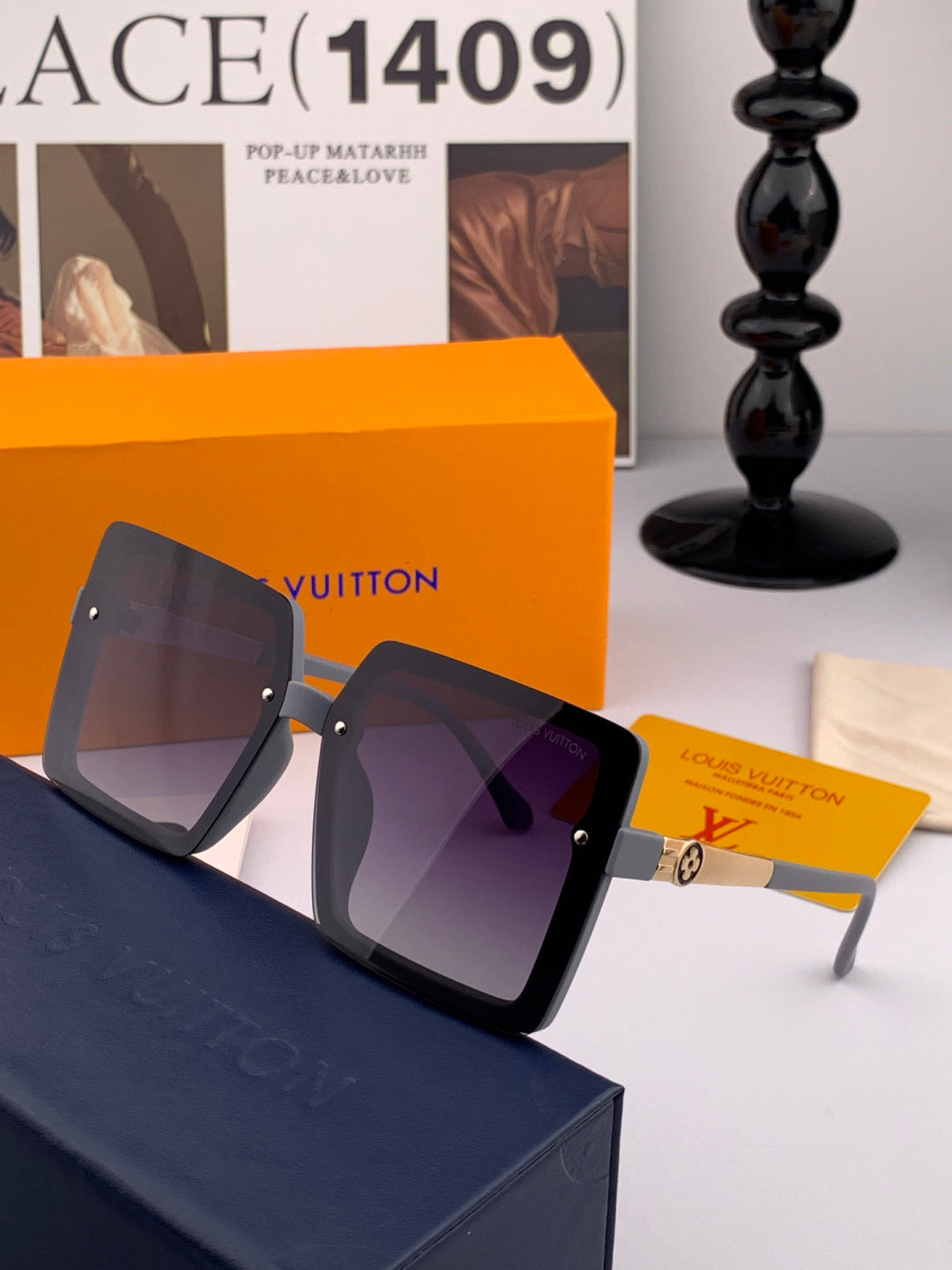 Louis Vuitton L2711 Polarized Square Red Lens Sunglasses for Men & Wo - 431289 - detail image 5