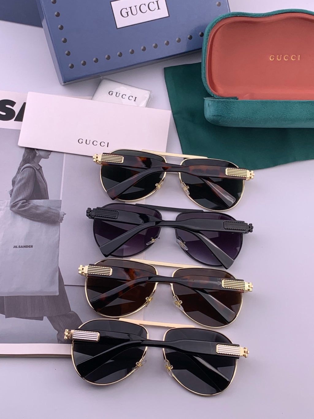 Gucci G08893 Aviator Black Lens Sunglasses for Men & Women - 431450 - detail image 6