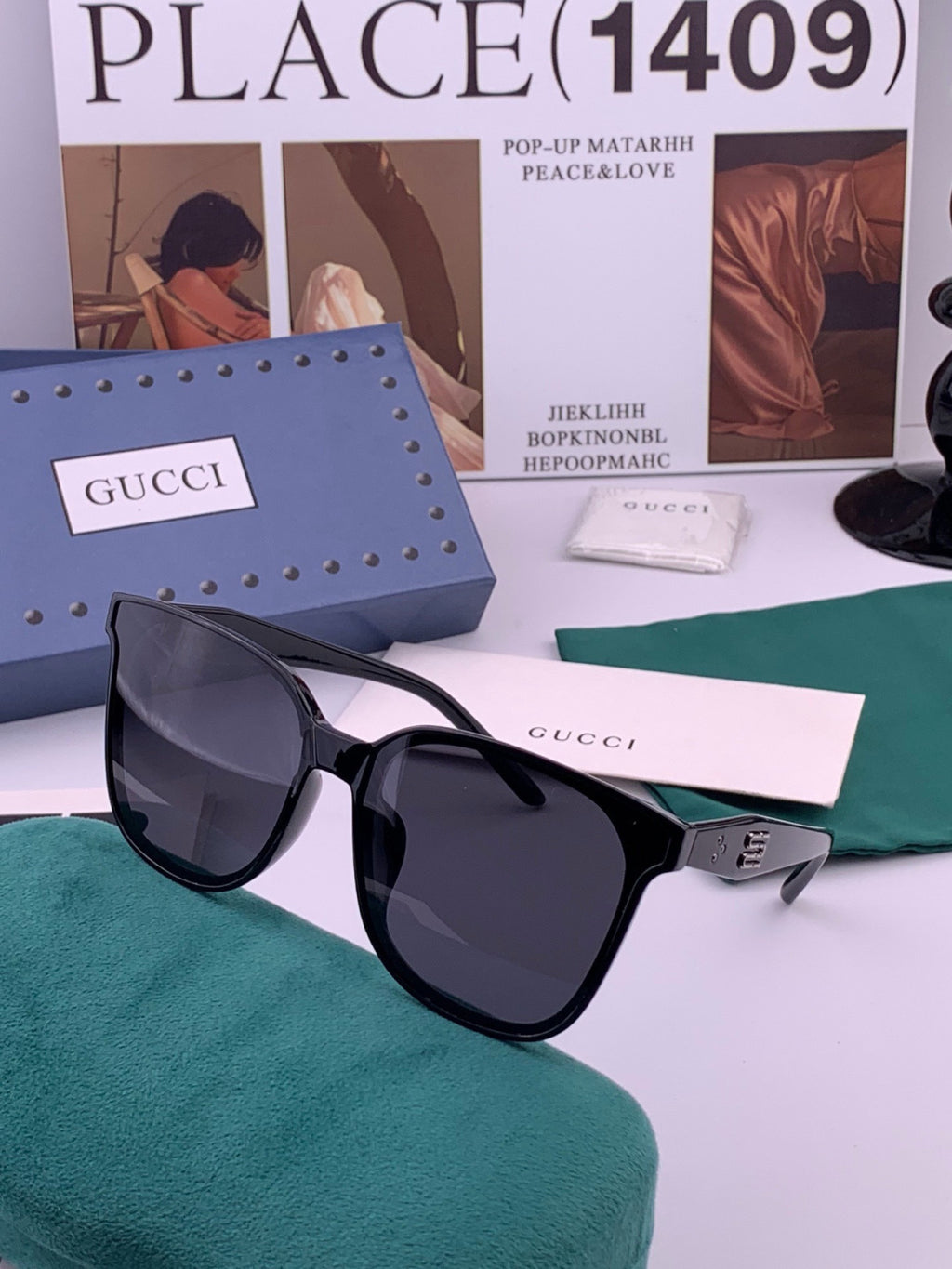 Gucci G12041 Polarized Fashion Gold Lens Sunglasses for Women - detail image 3