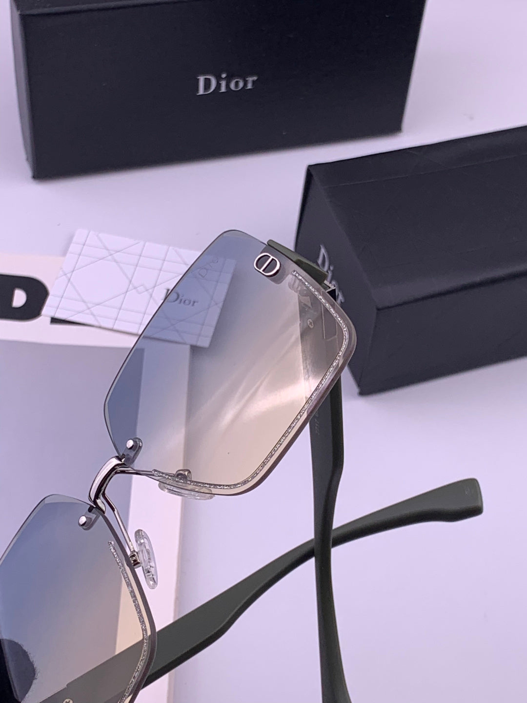 Dior D7771 Square Gold Lens Sunglasses for Men & Women - 431713 - detail image 6