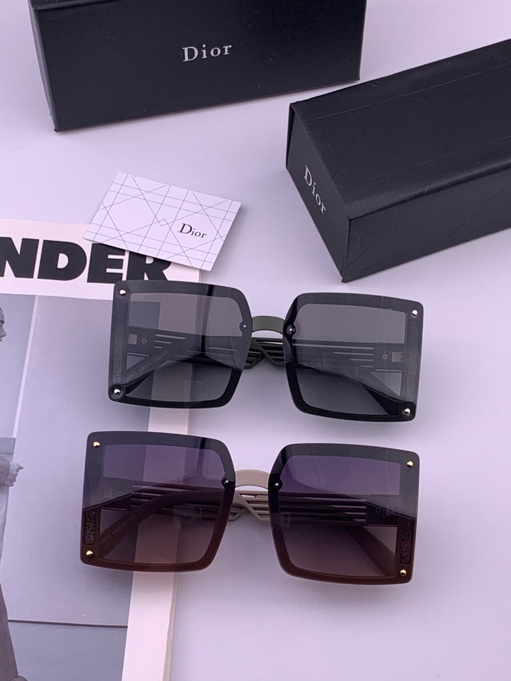 Dior D1297 Polarized Square Gold Lens Sunglasses for Men & Women - 431716 - detail image 8