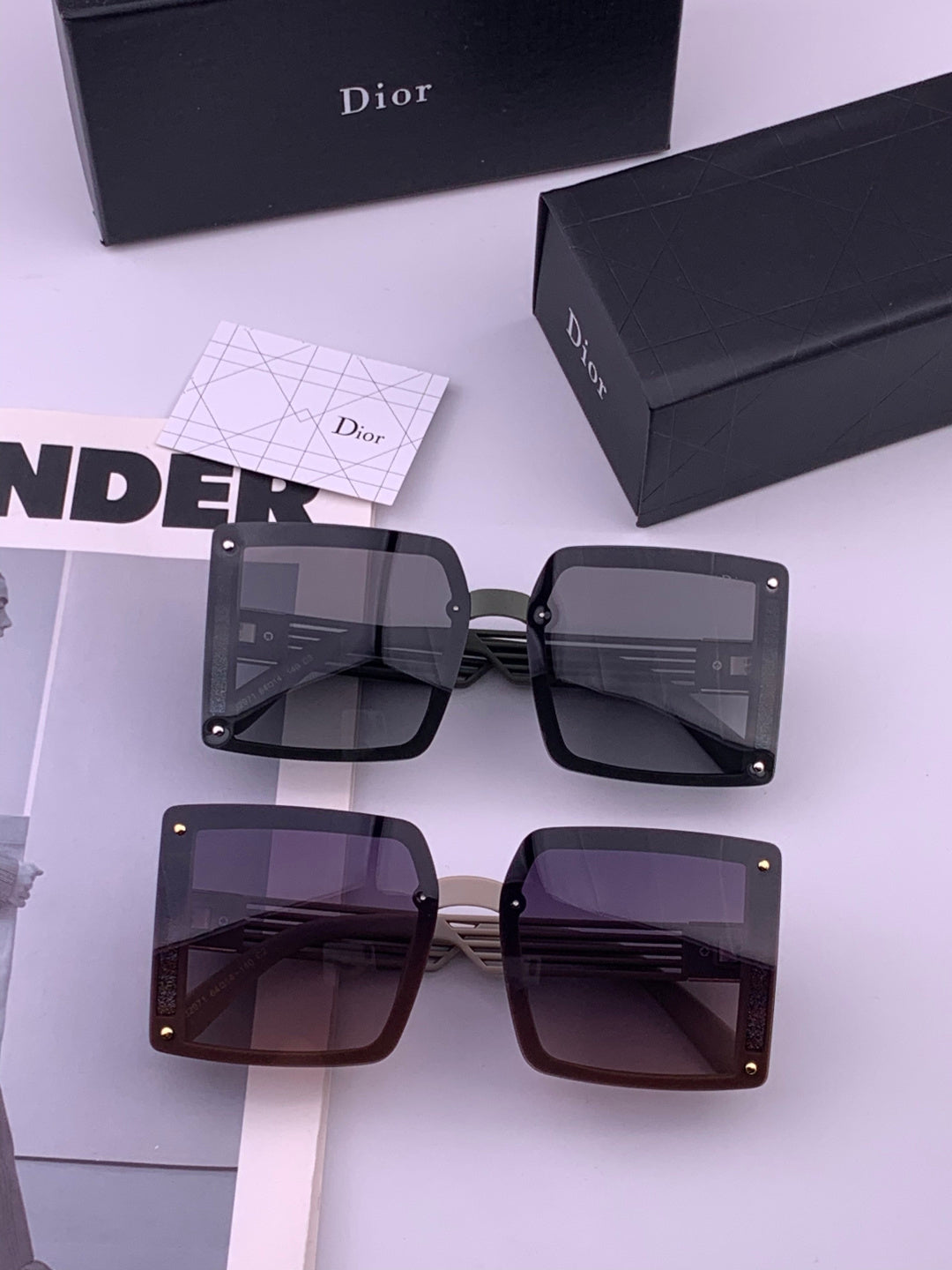 Dior D1297 Polarized Square Gold Lens Sunglasses for Men & Women - 431716 - detail image 8