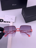 Dior D9681 Square Gold Lens Sunglasses for Men & Women - 431718