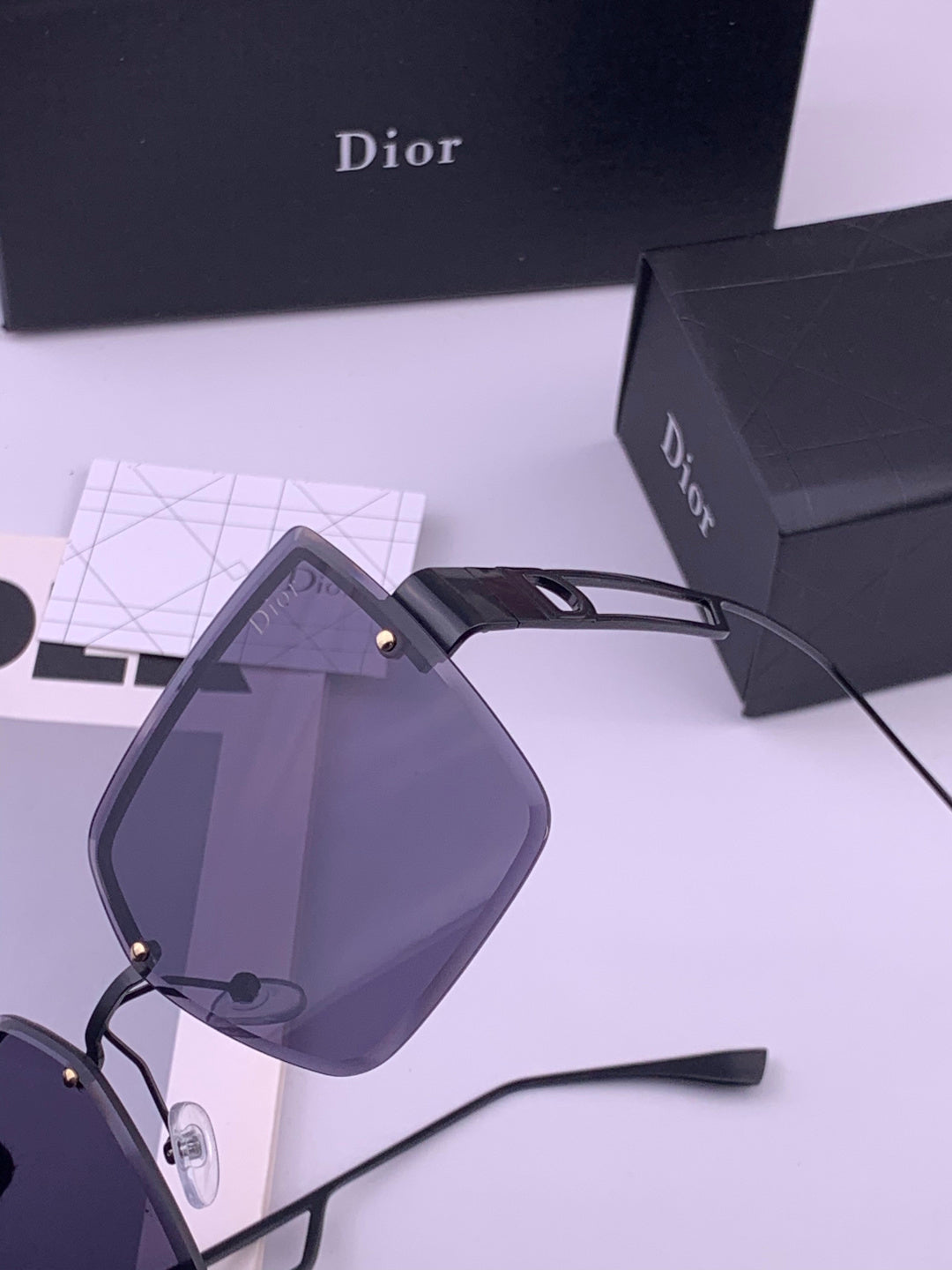 Dior D9681 Square Gold Lens Sunglasses for Men & Women - 431719 - detail image 4
