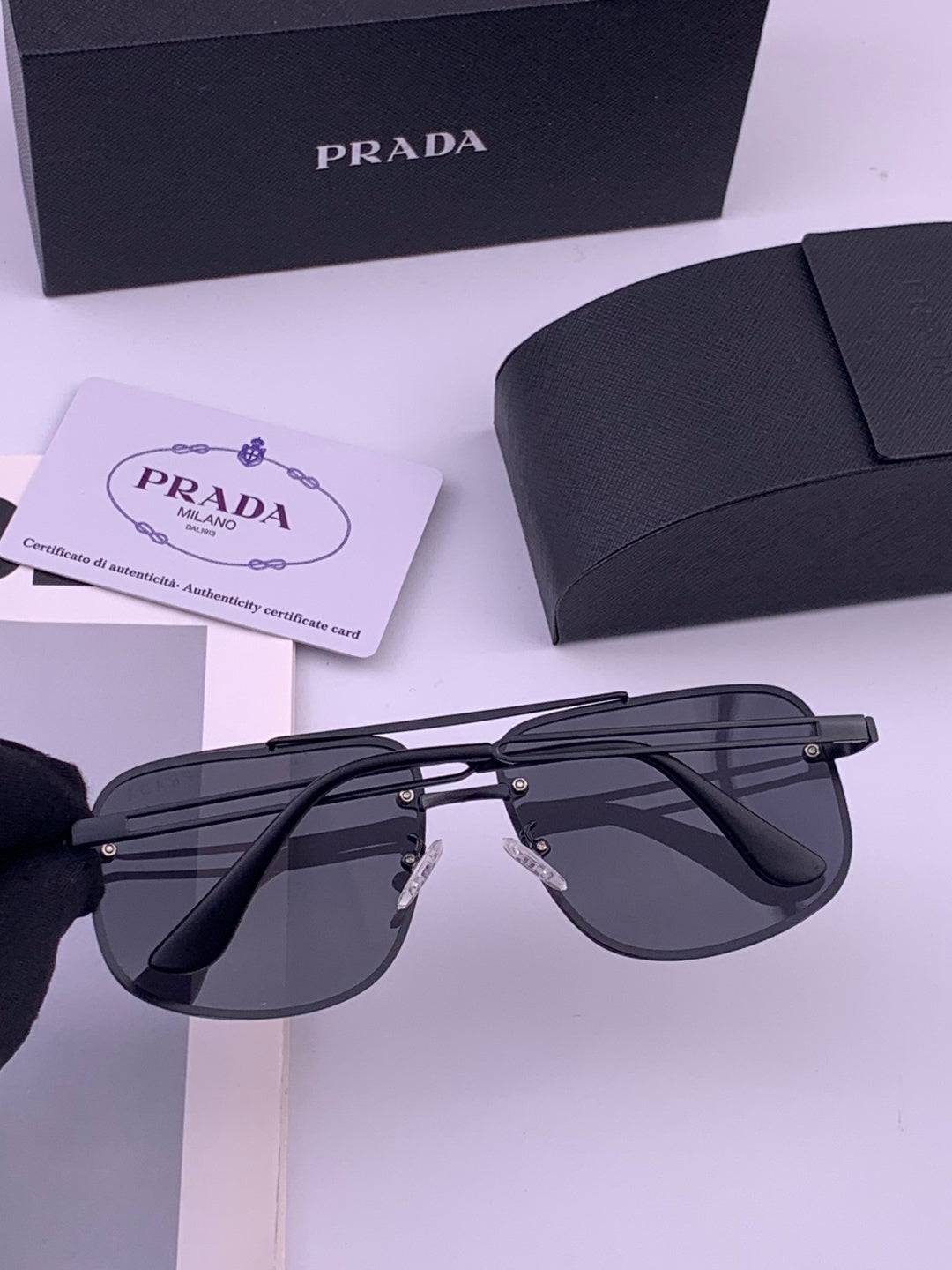 Prada P880665 Polarized Fashion Gray Lens Sunglasses for Men - 432100 - detail image 4