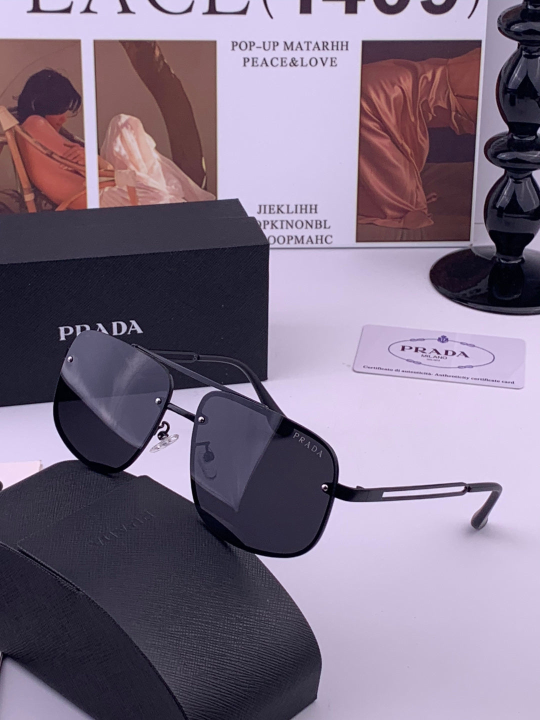 Prada P880665 Polarized Fashion Gray Lens Sunglasses for Men - 432100 - detail image 2