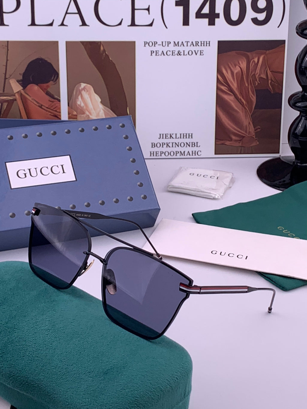 Gucci G152 Polarized Aviator Gold Lens Sunglasses for Men & Women - 431419 - detail image 2
