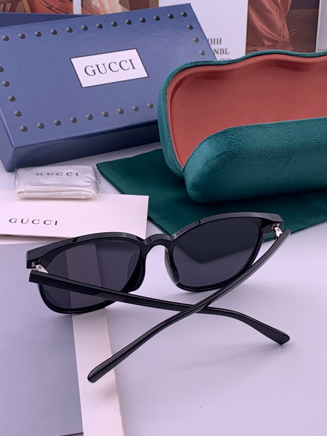 Gucci G9369 Polarized Round Black Lens Sunglasses for Men & Women - 431420 - detail image 5