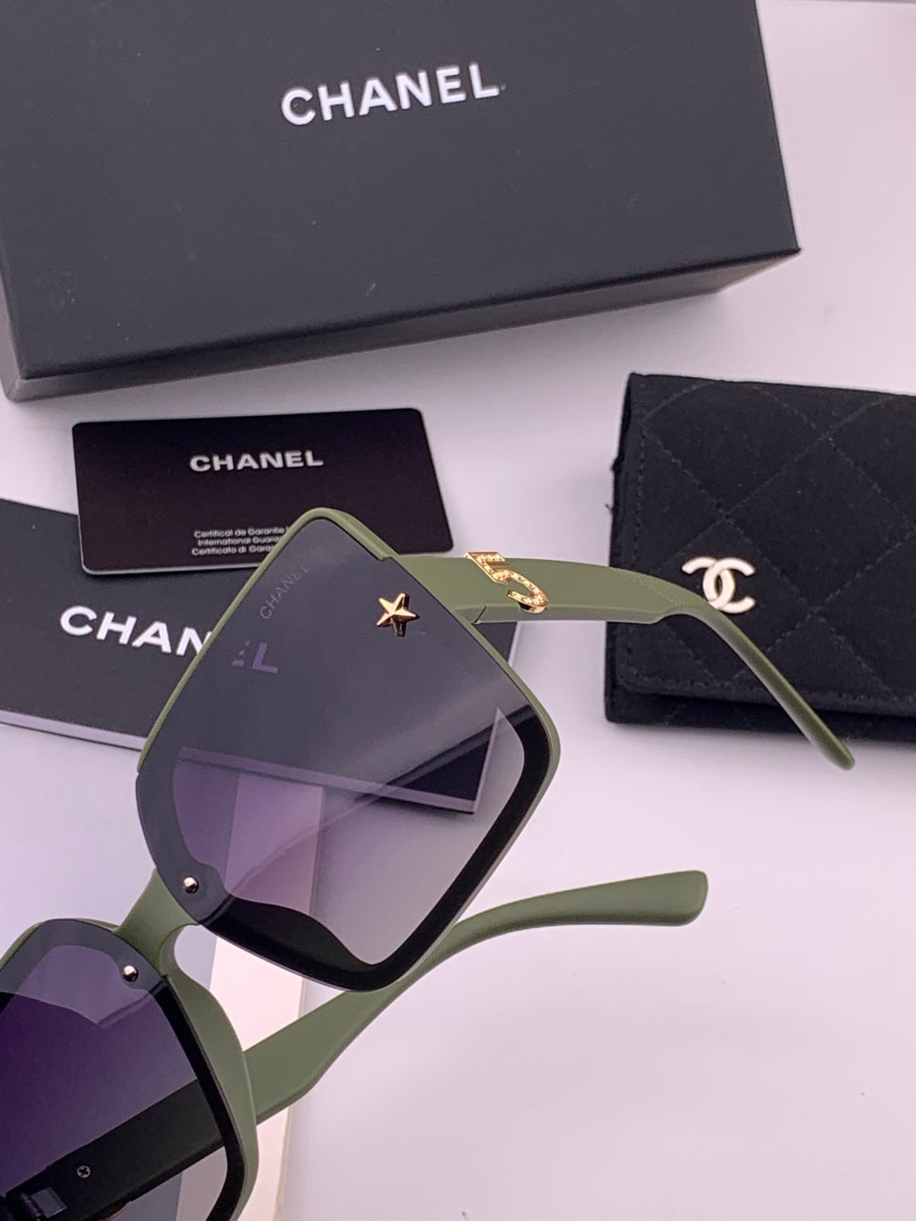 Chanel CH9519 Polarized Square Brown Lens Sunglasses for Women - 431608 - detail image 3