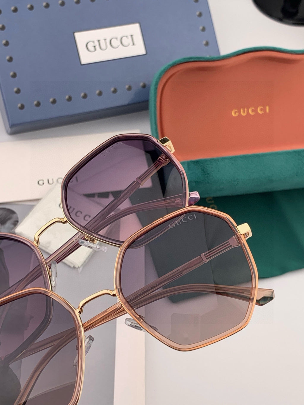 Gucci G6032 Metal Fashion Black Lens Sunglasses for Men & Women - detail image 3