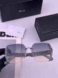 Dior CD5296 Square Gold Lens Sunglasses for Women - 431699