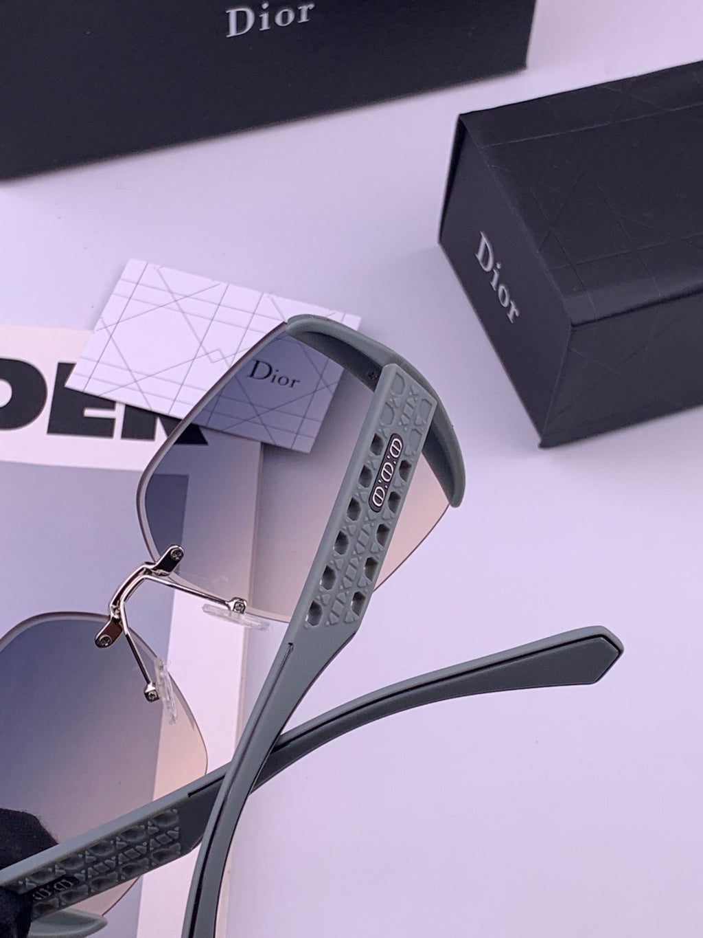 Dior CD5296 Square Gold Lens Sunglasses for Women - 431699 - detail image 4