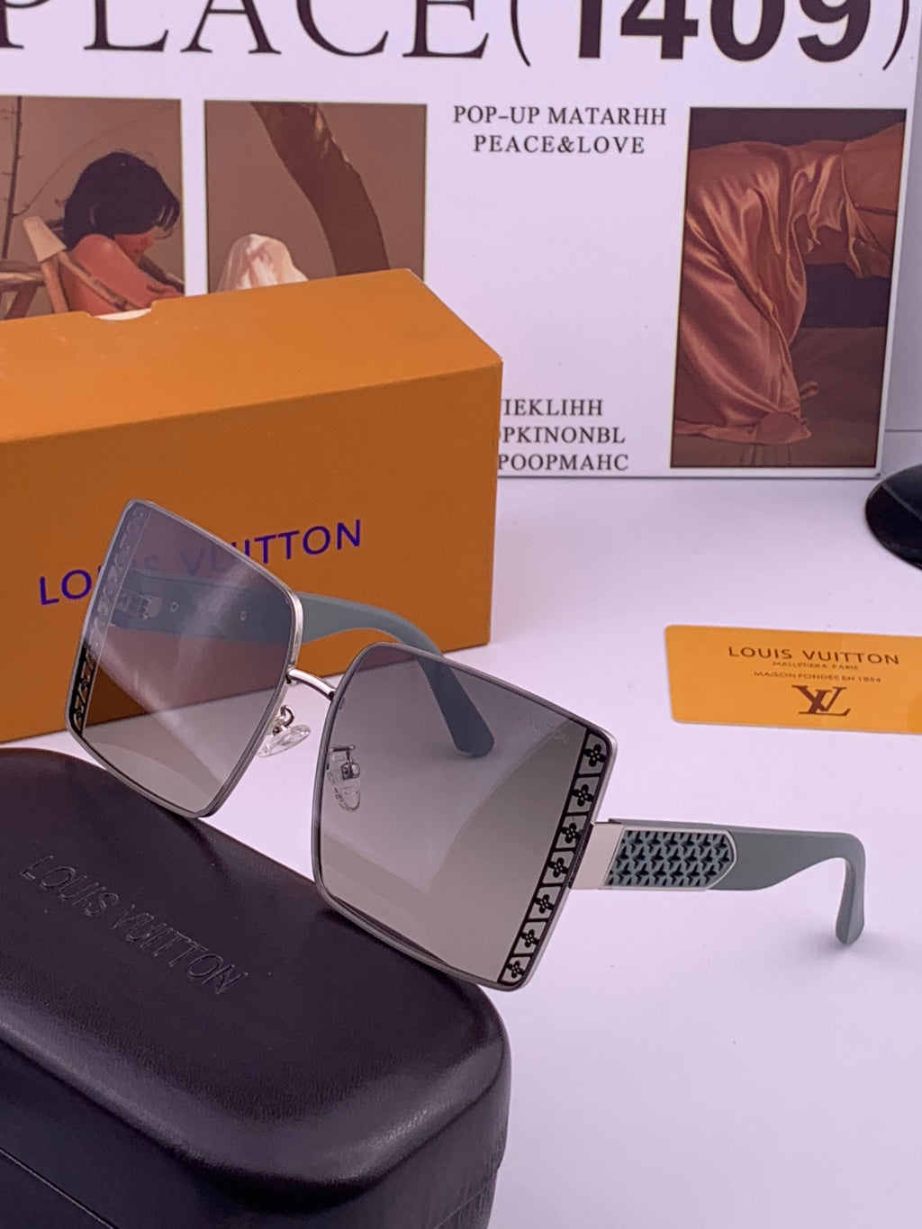 Louis Vuitton L2798 Polarized Square Gray Lens Sunglasses for Men & W - 431284 - detail image 2