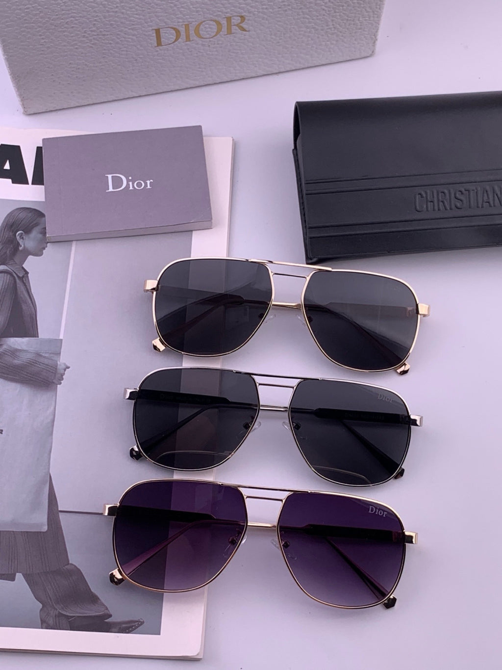 Dior CD313 Fashion Black Lens Sunglasses for Women - 431701 - detail image 6