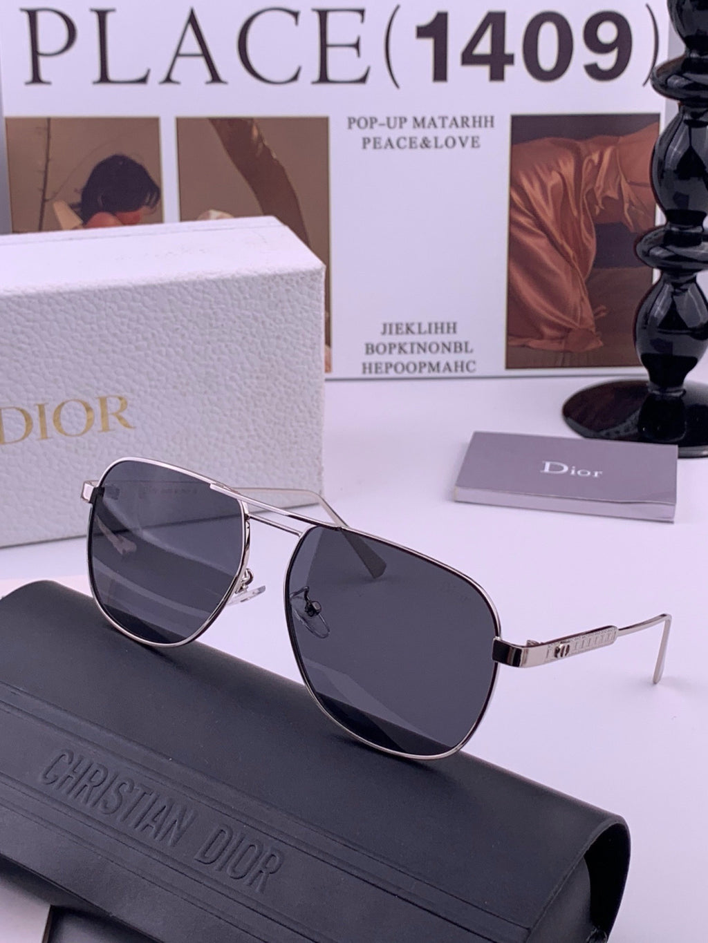 Dior CD313 Fashion Black Lens Sunglasses for Women - 431701 - detail image 3