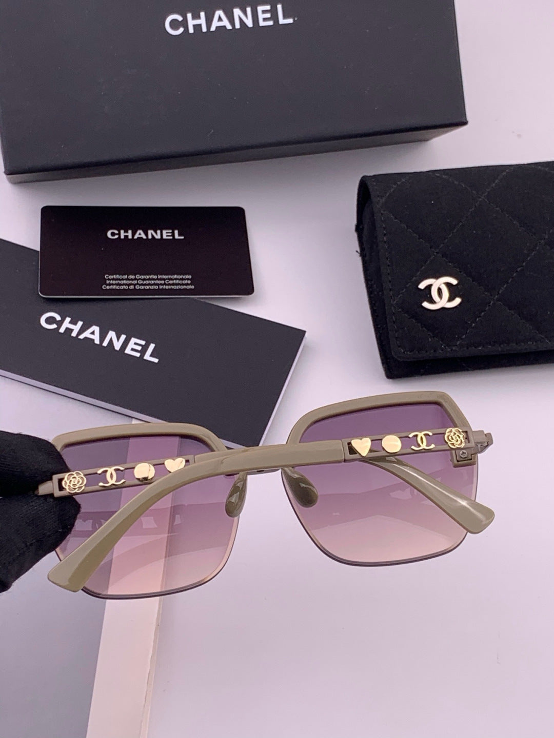 Chanel CH67000 Fashion Purple Lens Sunglasses for Men & Women - detail image 4