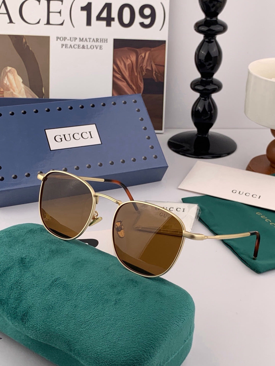 Gucci 7805 Polarized Aviator Black Lens Sunglasses for Men & Women - 431409 - detail image 4