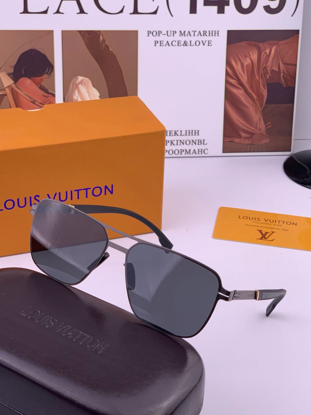 Louis Vuitton L816 Fashion Gold Lens Sunglasses for Men & Women - 431264 - detail image 2