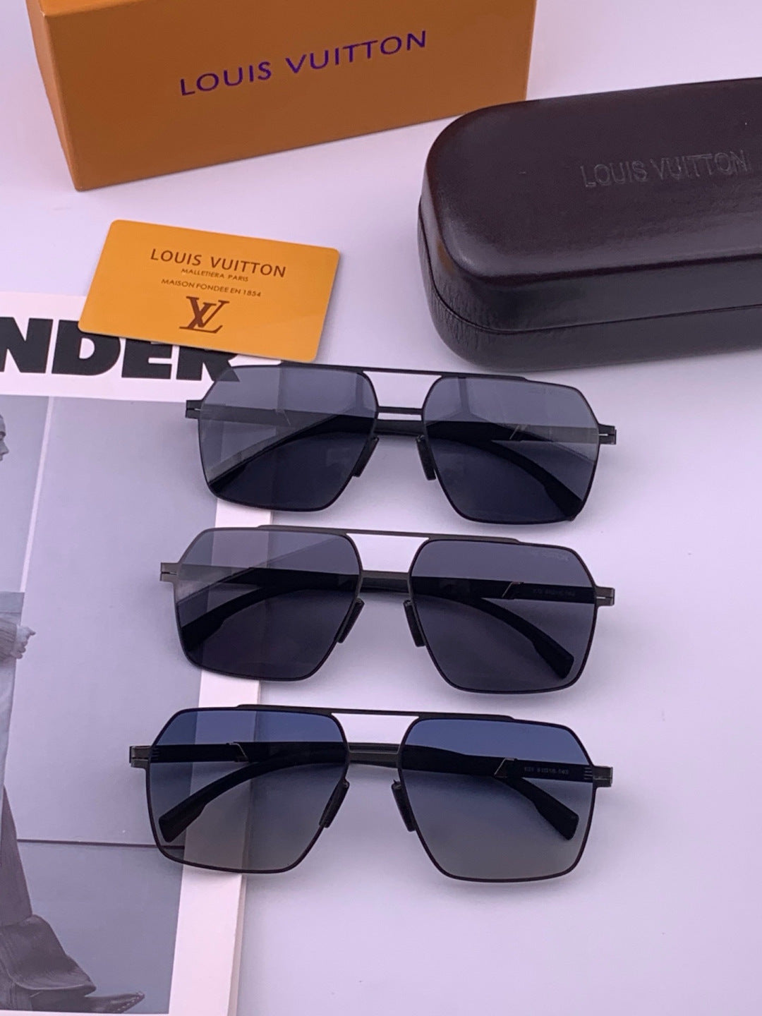 Louis Vuitton L313 Fashion Gold Lens Sunglasses for Men & Women - 431281 - detail image 7
