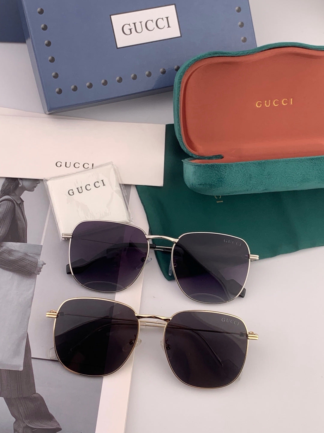 Gucci G6162 Polarized Oversized Black Lens Sunglasses for Men & Women - 431361 - detail image 7